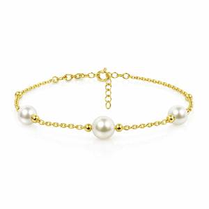 İnci Tasarım Bileklik 1 / Sarı