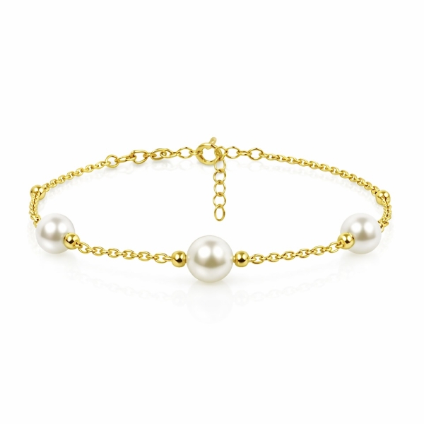 İnci Tasarım Bileklik 1 / Sarı