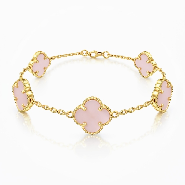 Beş Clover Bileklik / Pink