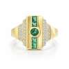 Yeşil Begi Bezel Yüzük / Sarı