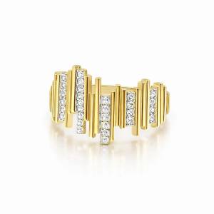 Çubuk ZigZag Yüzük / Sarı