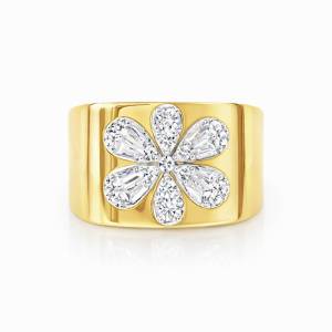 Begi Daisy Plain Yüzük / Sarı