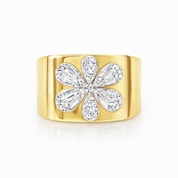 Begi Daisy Plain Yüzük / Sarı