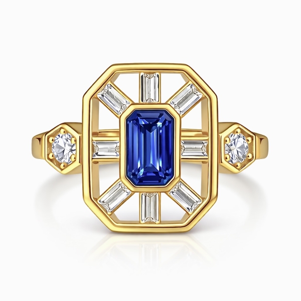 Mavi Begi Kylie Serçe Yüzük / Sarı