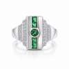 Yeşil Begi Bezel Yüzük 