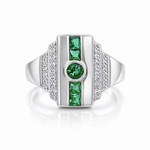 Yeşil Begi Bezel Yüzük 