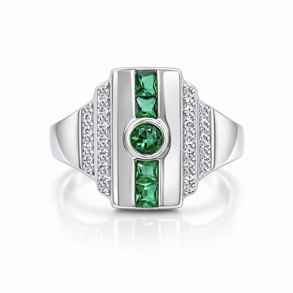 Yeşil Begi Bezel Yüzük 