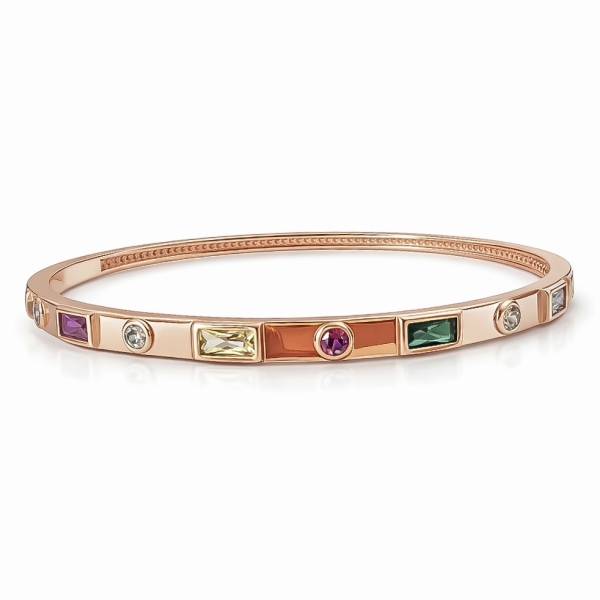 Color Mix Begi Bezel Kelepçe Bileklik