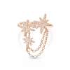 Çift Zincirli Yıldız Yüzük (Rose)