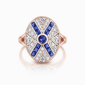 Mavi Nancy Serçe Yüzük / Rose