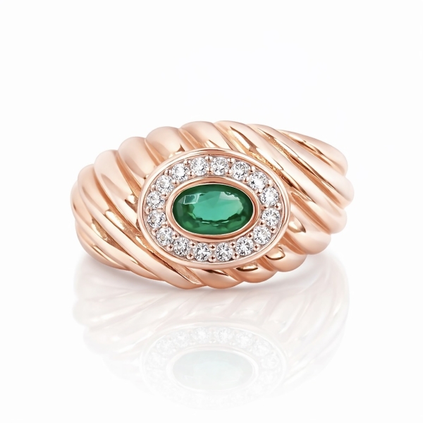 Yeşil Queen Yüzük / Rose