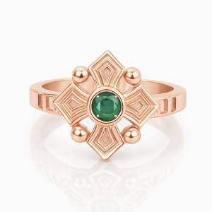 Yeşil Grandma Serçe Yüzük / Rose