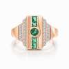 Yeşil Begi Bezel Yüzük / Rose