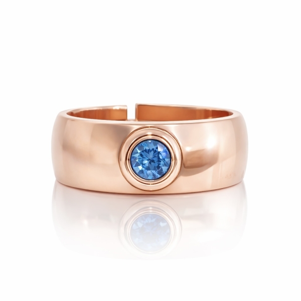 Aqua Bezel Plain Yüzük