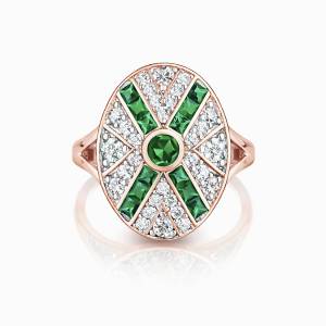 Yeşil Nancy Serçe Yüzük / Rose