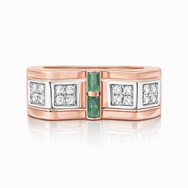 Yeşil Begi Metis Yüzük / Rose