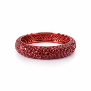 Kırmızı Kalın Tamtur Yüzük