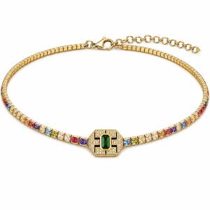 Yeşil Baget Color Mix Suyolu Choker