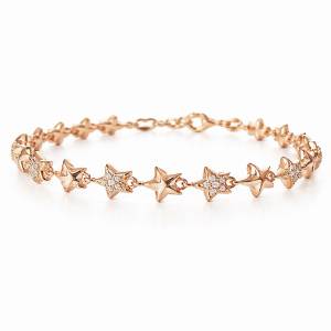 Çift Taraflı Yıldız Suyolu Bileklik / Rose