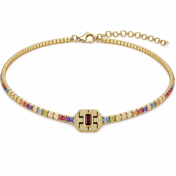 Fulya Baget Color Mix Suyolu Choker