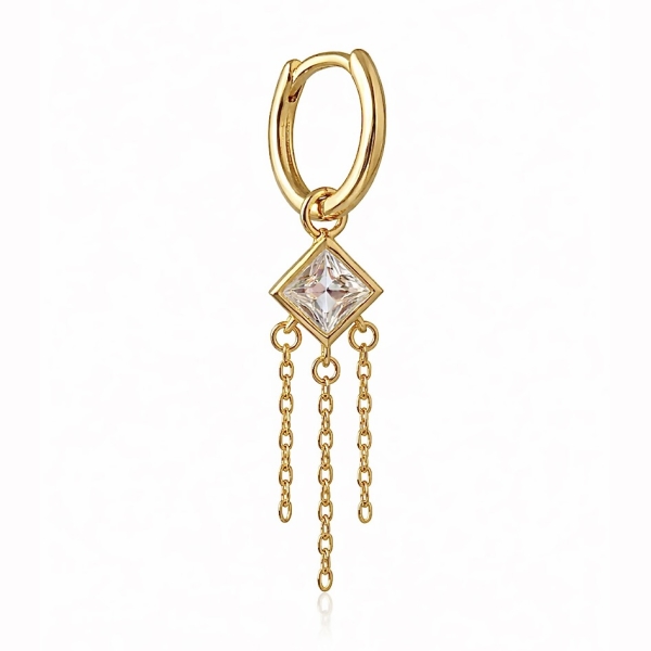 Bella Chain Küpe 4 / Sarı