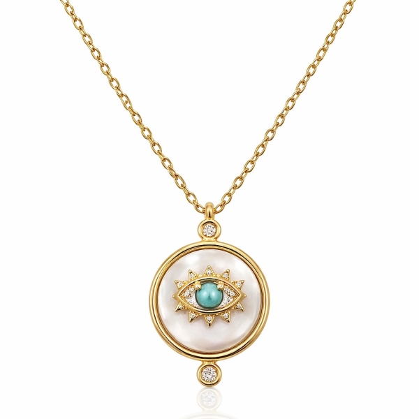 Sedef Firuze Göz Kolye