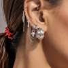 Premium Series İki Ton Kalın Halka Küpe - 22376