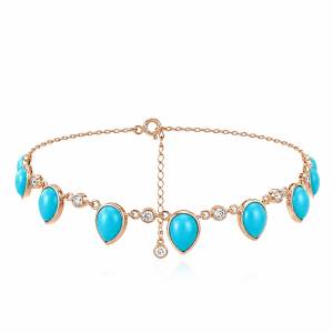 Damla Firuze Bezel Halhal