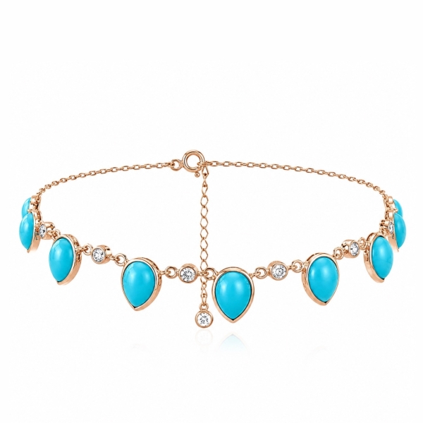 Damla Firuze Bezel Halhal